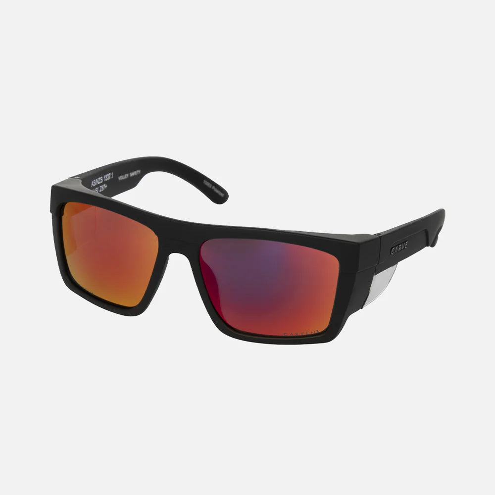 Volley Z87 - Safety Matte Black Frame with Gray Red Iridium Polarized Lens