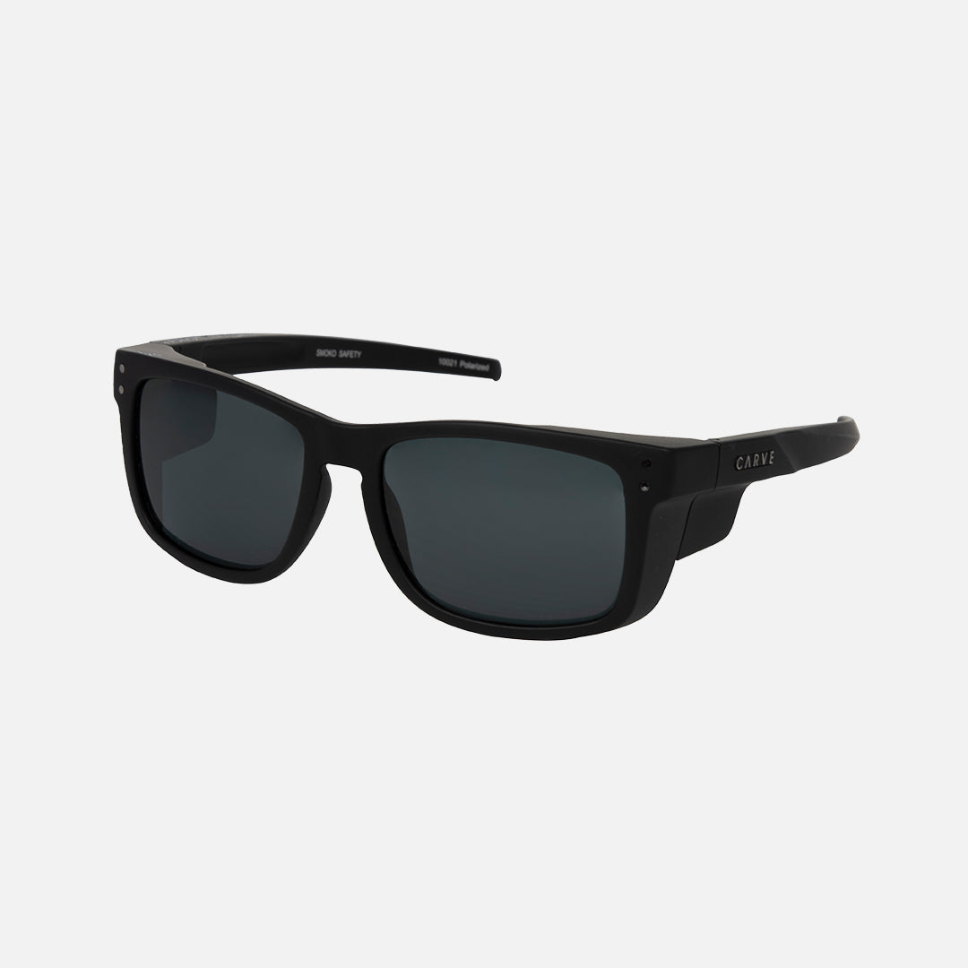 Smoko - Safety Matte Black Frame - Gray Polarized Lens