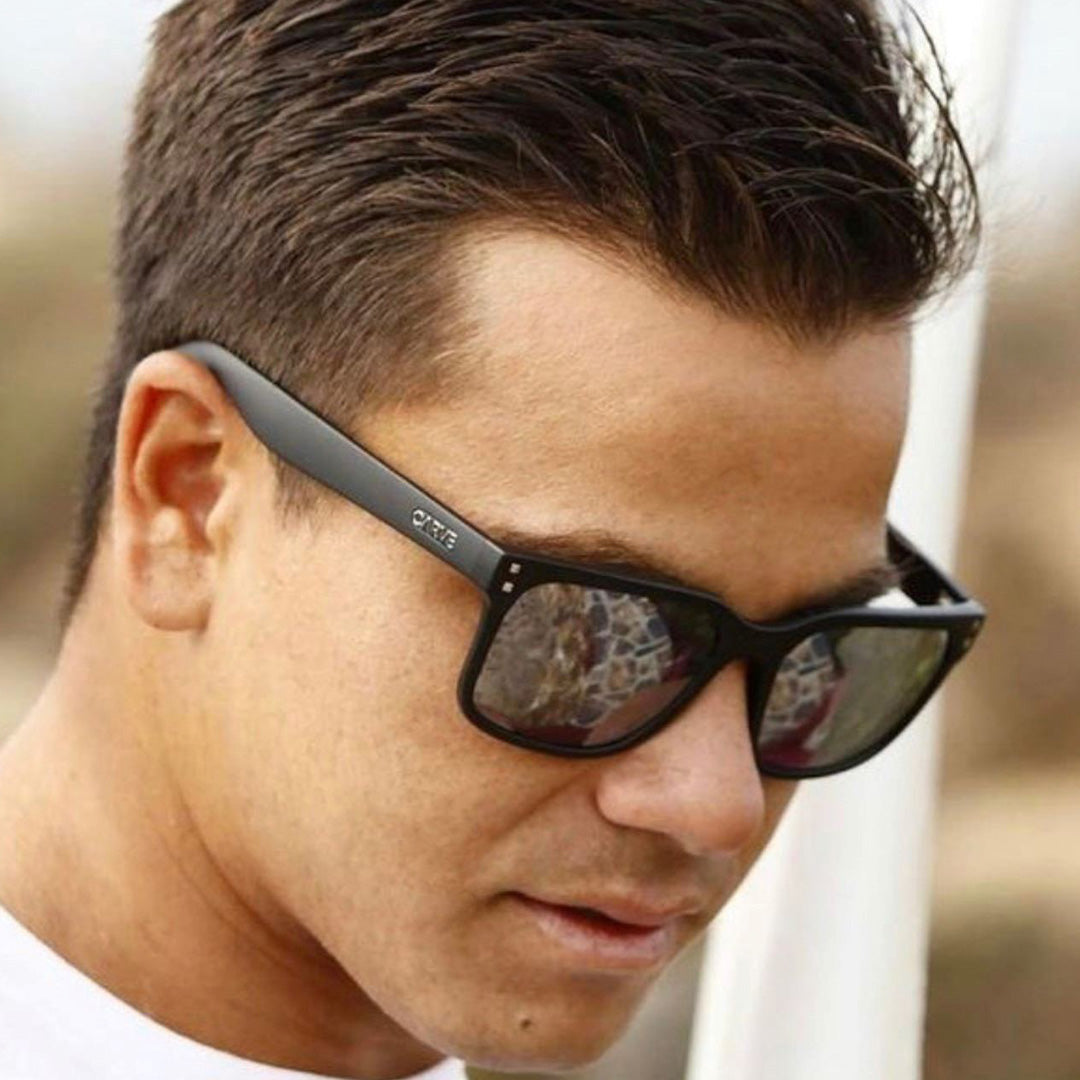 Rivals - Matte Black with Silver Mirror Injected Polarized Lens