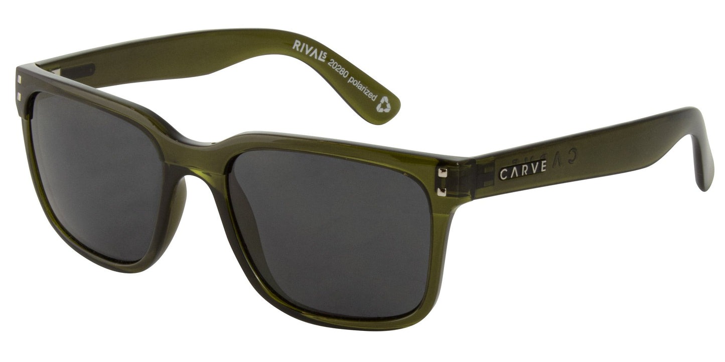 Rivals ♻️ - Recycled Gloss Crystal Forest Grey Polarized Lens