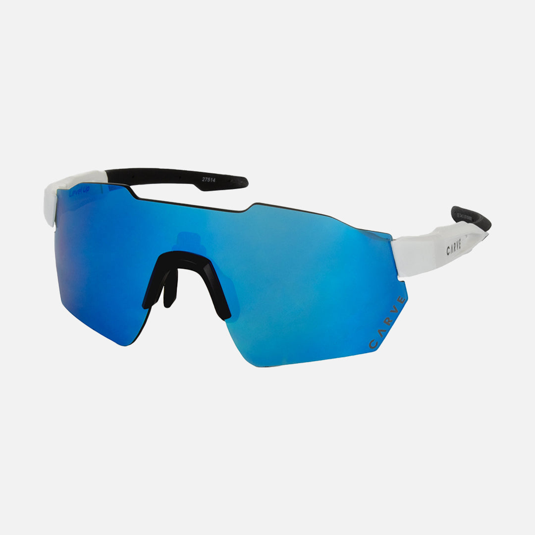 Level Up - Matt White Grey Frame Blue White Iridium Lens