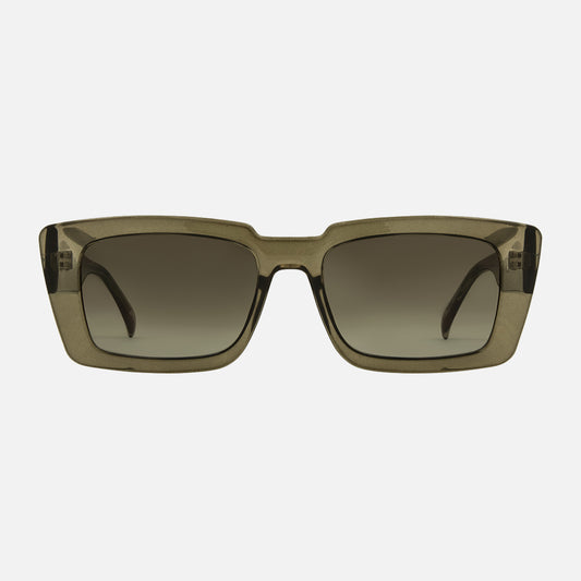 Ziggy - Crystal Olive Leaf Brown Gradient Lens