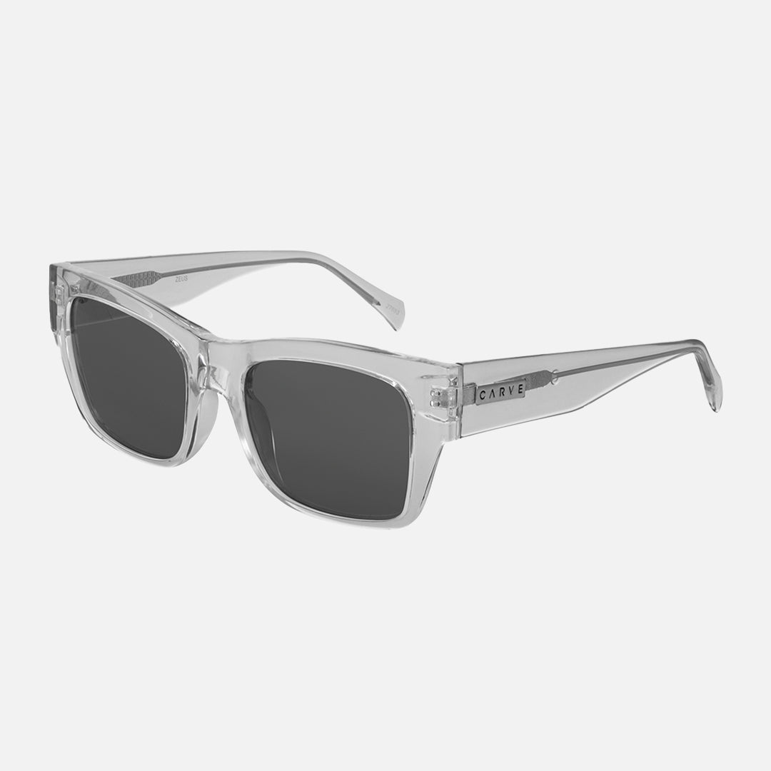 Zeus - Crystal Clear Frame Gray Lens