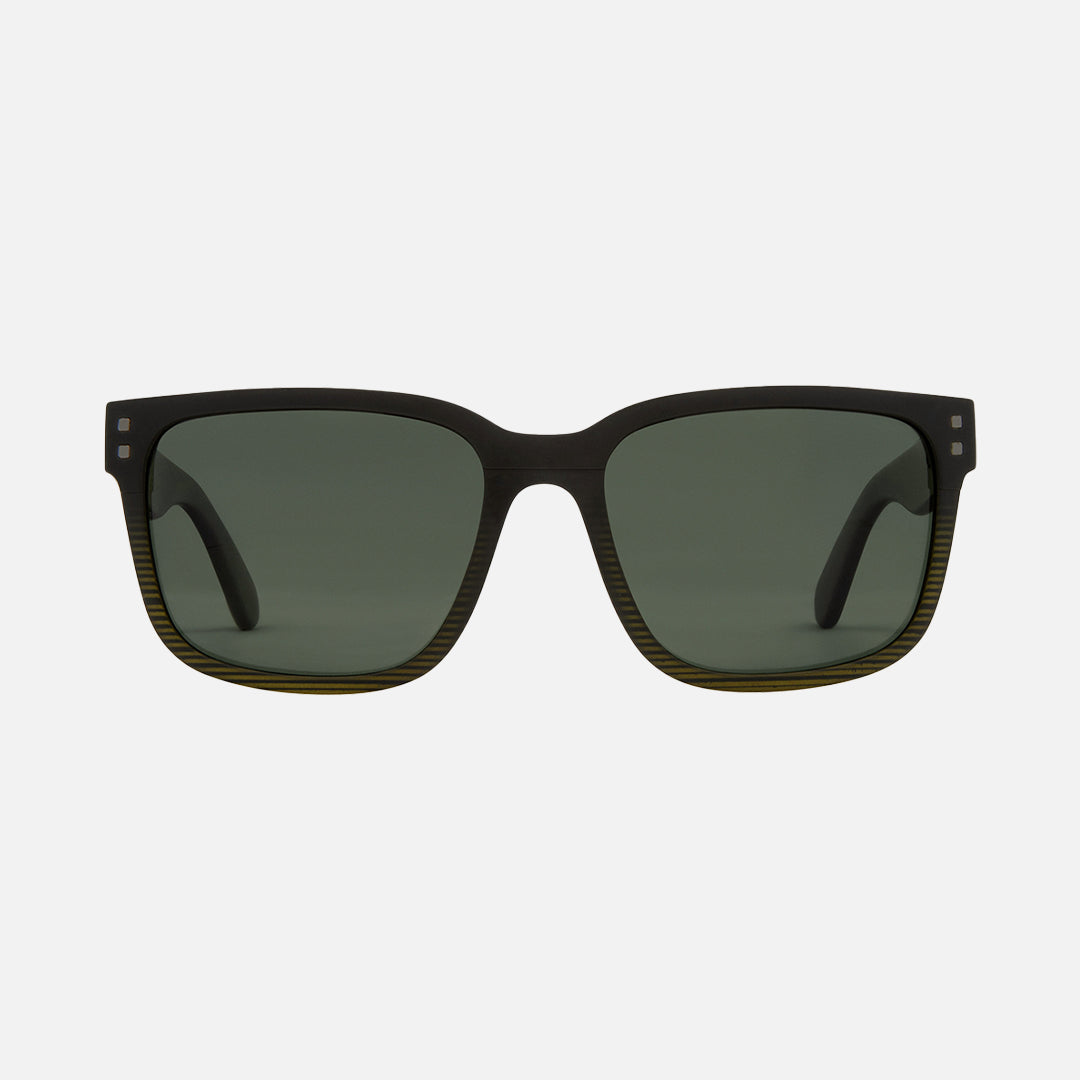 Rivals XL Sunglasses Matte Black Olive Streak Frame Green Injected