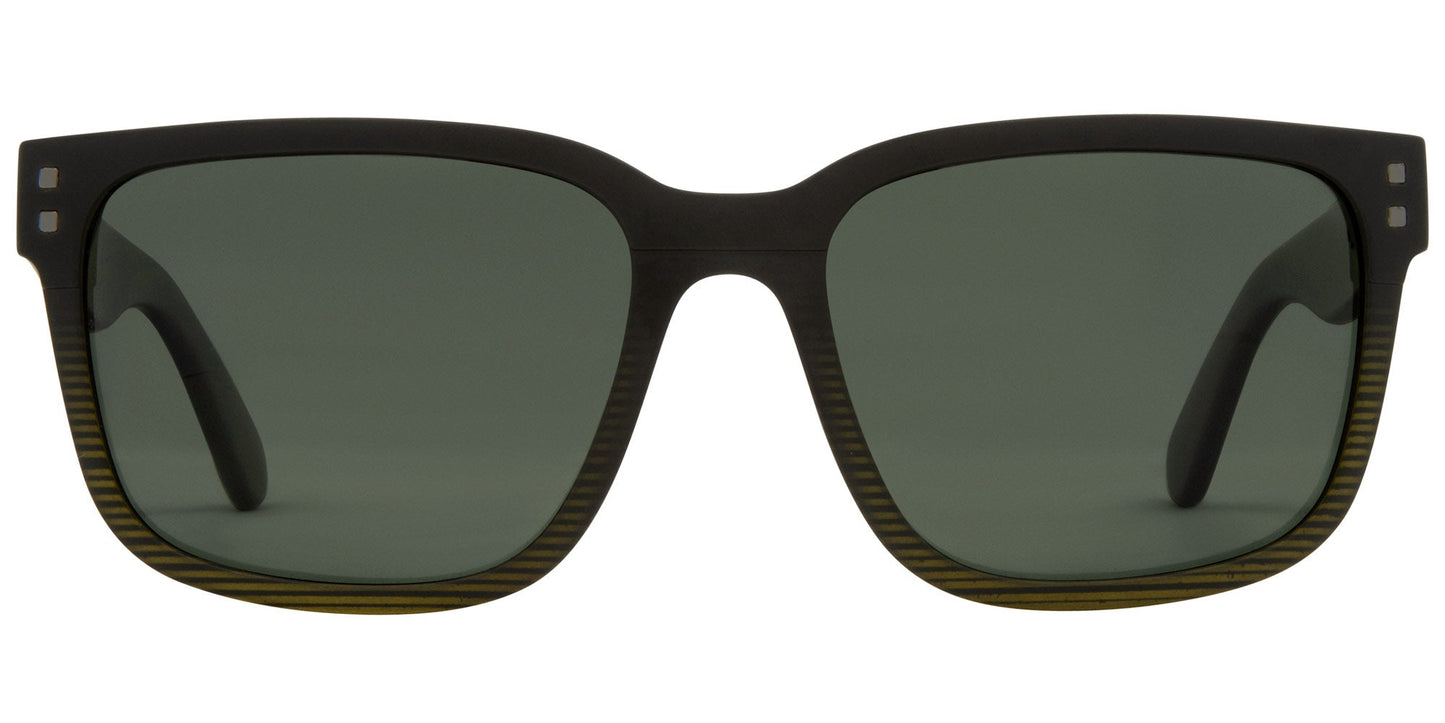 Rivals XL - Matt Black to Olive Streak Green Polarized Lens