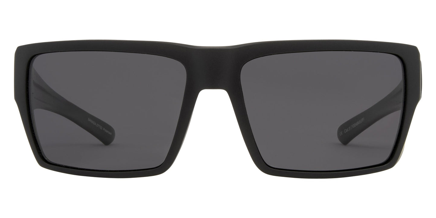 Sanada - Matte Black Grey Injected Polarized Lens