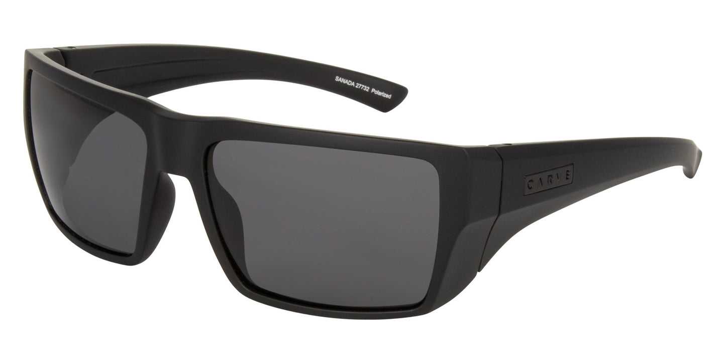 Sanada - Matte Black Grey Injected Polarized Lens