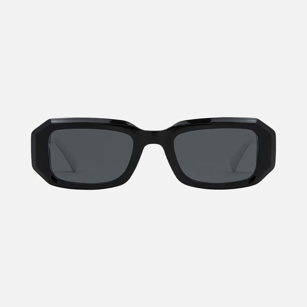 Asher - Gloss Black / White with Gray Lens
