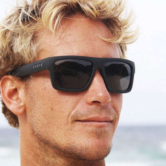 Volley - Matte Black Frame Grey Injected Polarized Lens