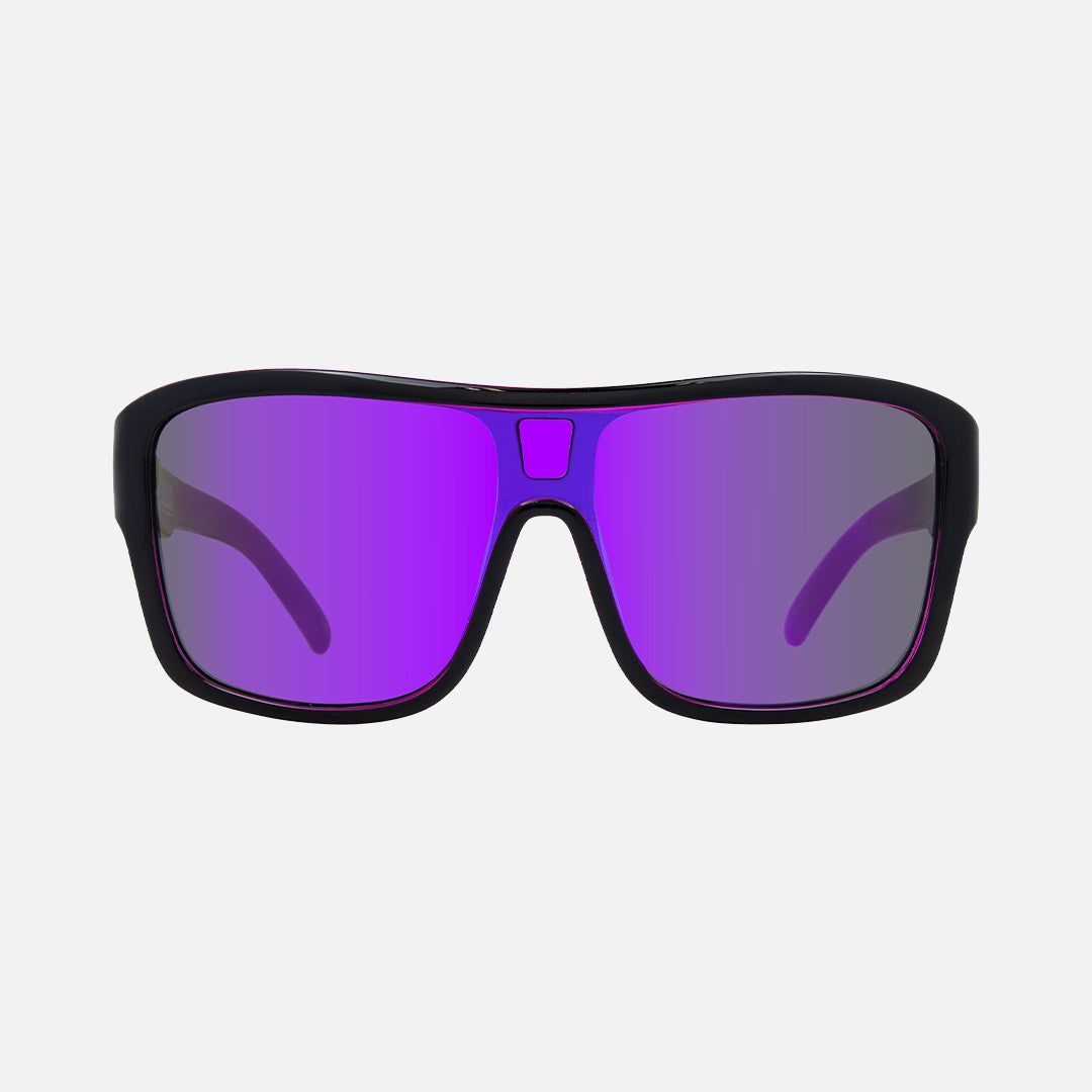 Anchor Beard - Purple Iridium Gloss Black Frame Sunglasses