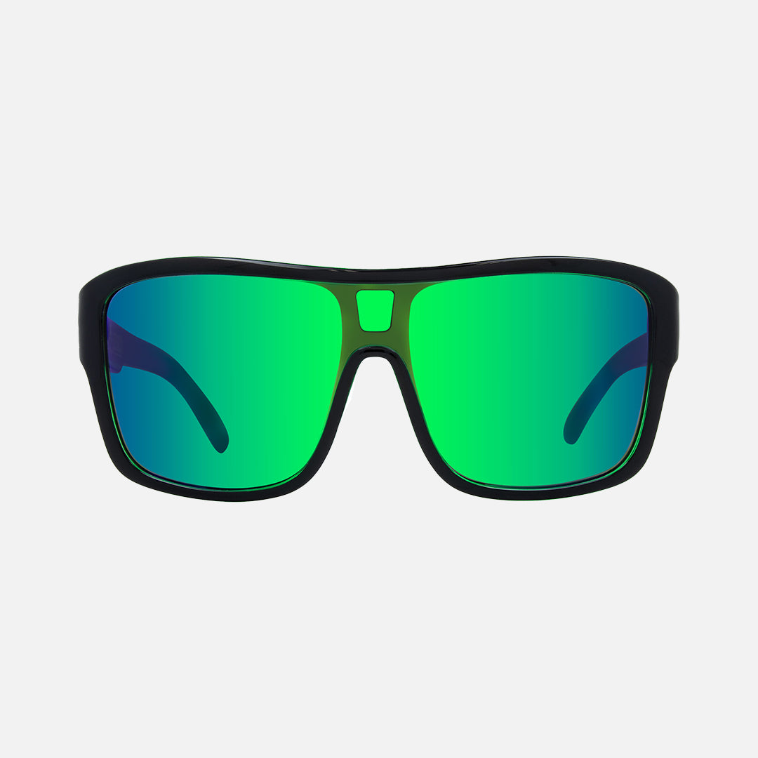 Anchor Beard - Green Iridium Gloss Black Frame Sunglasses