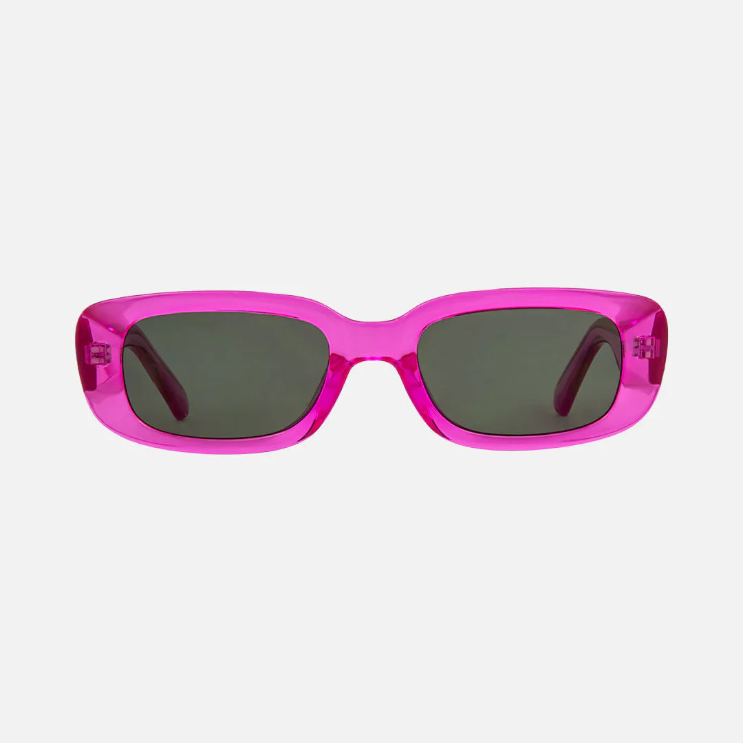 Lizbeth Sunglasses Gloss Crystal Hot Pink Grey Lens