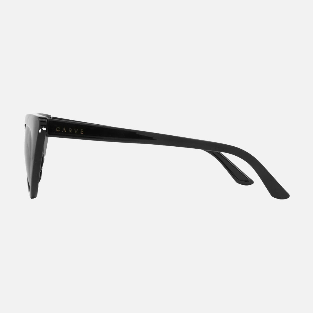 Carrie - Gloss Black Dark Gray Polarized Lens