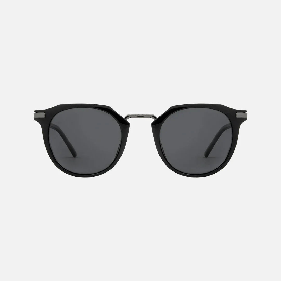 Frankie - Gloss Black / Gray Metal Frame with Dark Gray Polarized Lens