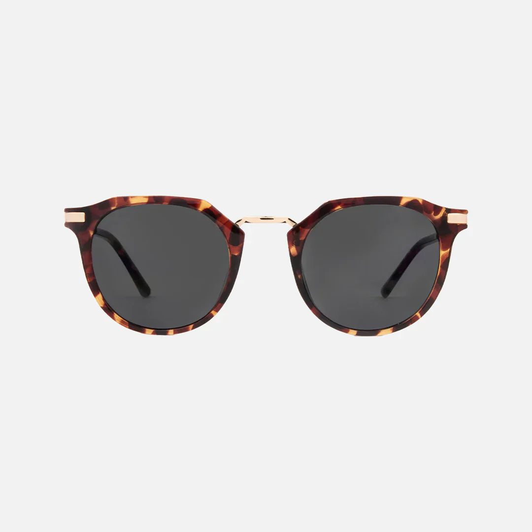 Frankie - Gloss Tort / Gold Metal Frame with Gray Lens