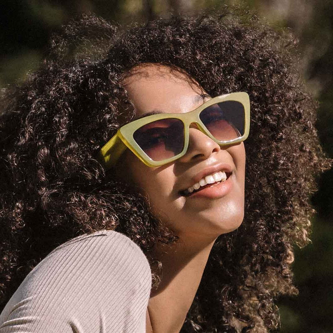 Tahoe - Gloss Translucent Pear with Brown Gradient Lens