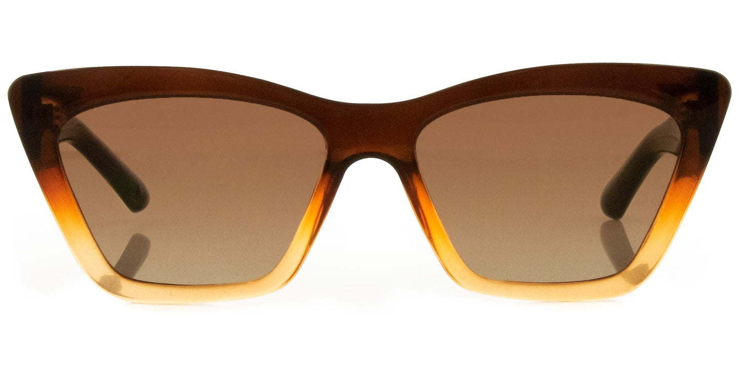 Tahoe - Chocolate Brown to Toffee Brown Gradient Lens