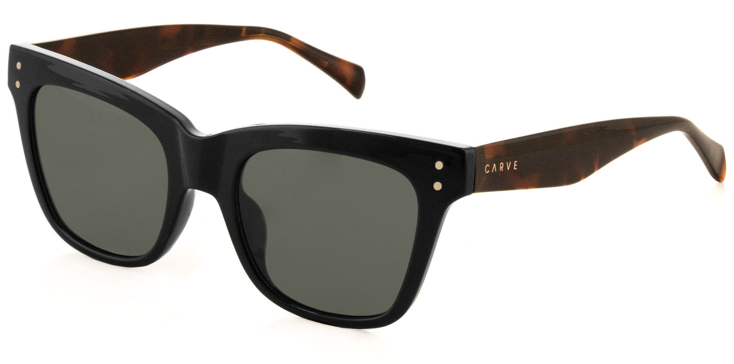 Leopold - Gloss black Muted Tort Temples Grey Lens