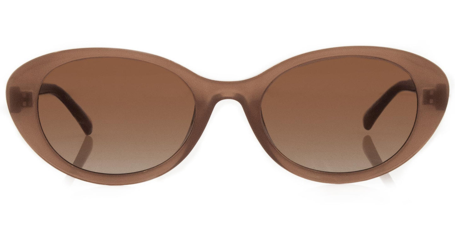 Billie - Gloss Translucent Nude Brown Gradient Lens