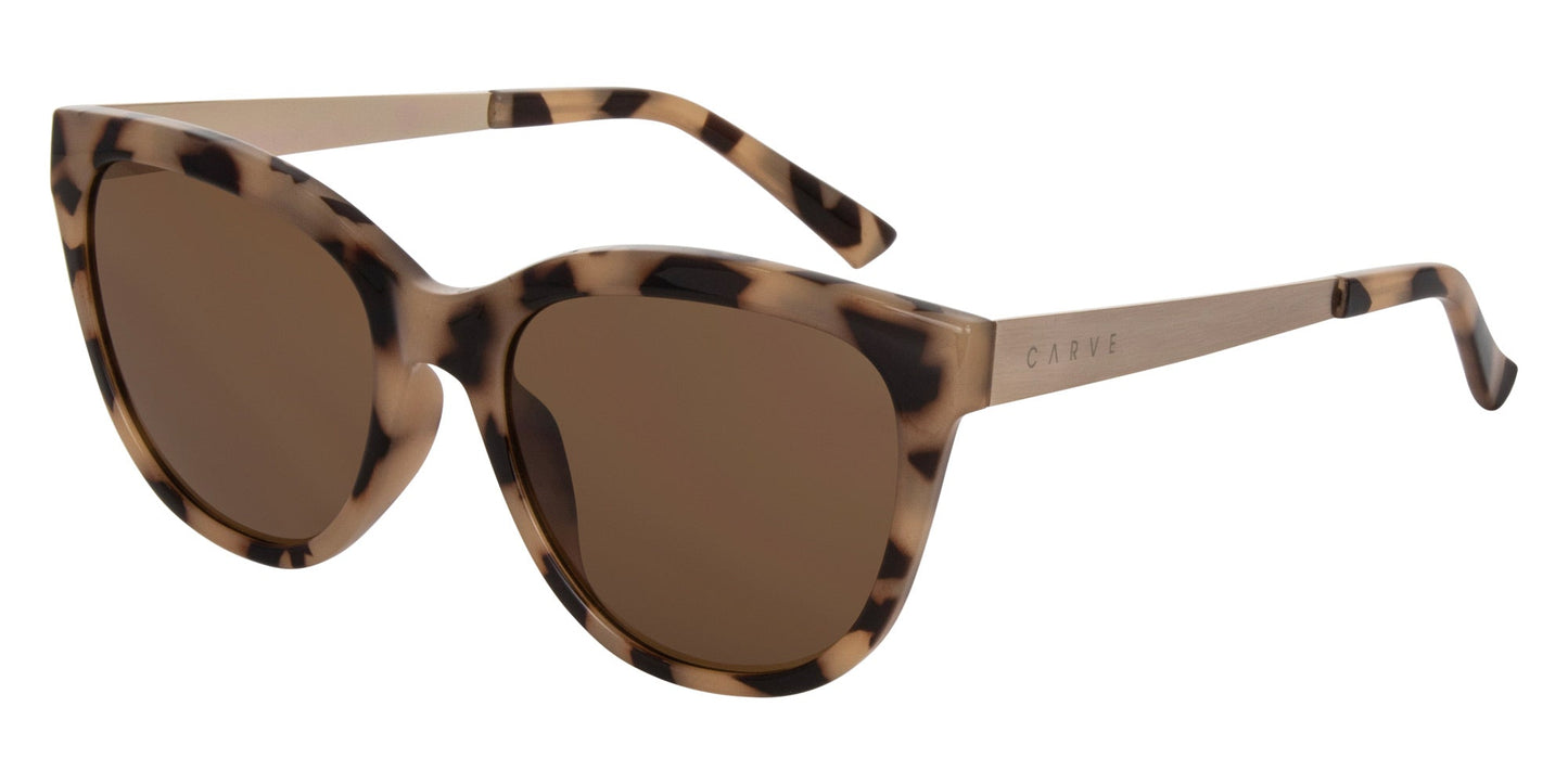 Allure - Gloss Creamy Tort Front with Gold Temple & Brown Lens