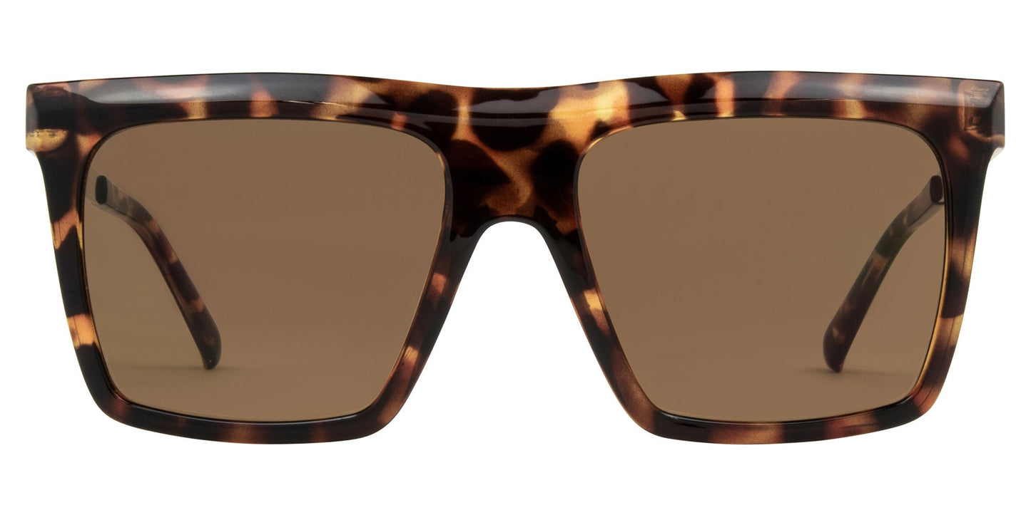 Yoshi - Gloss Tort Front with Gold Temple & Brown Lens