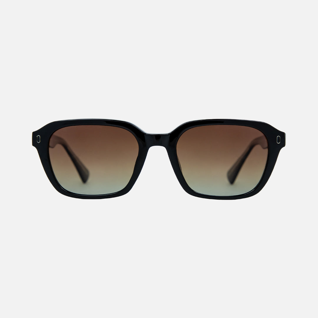 Womens NY Collection Black Frame Sunglasses with Brown Gradient Lenses Tosca II Aviator Sunglasses | Black & Brown Gradient | DIFF  main image 3