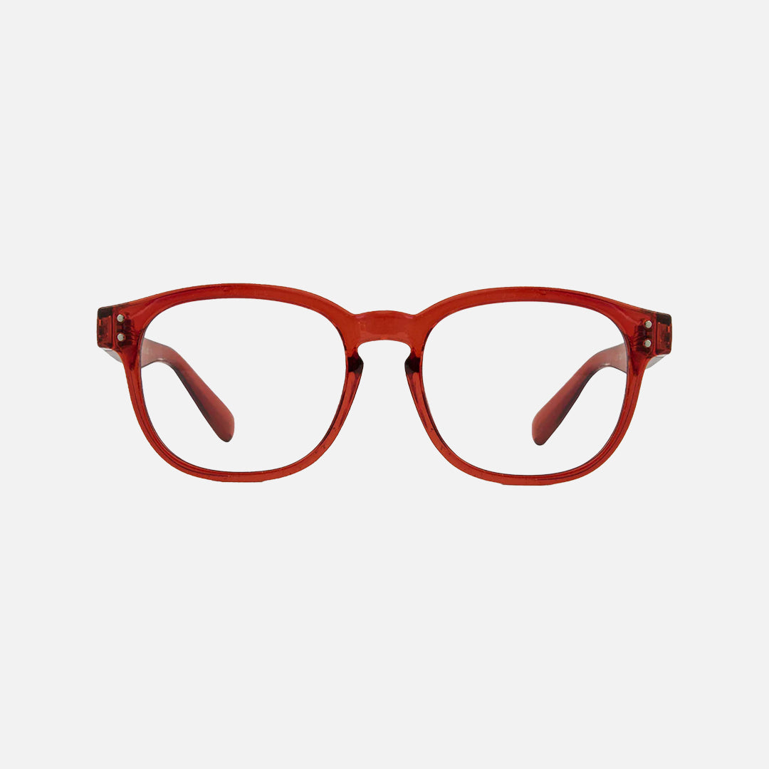 Havana Jr Blue Light Gloss Crystal Red Frame Glasses