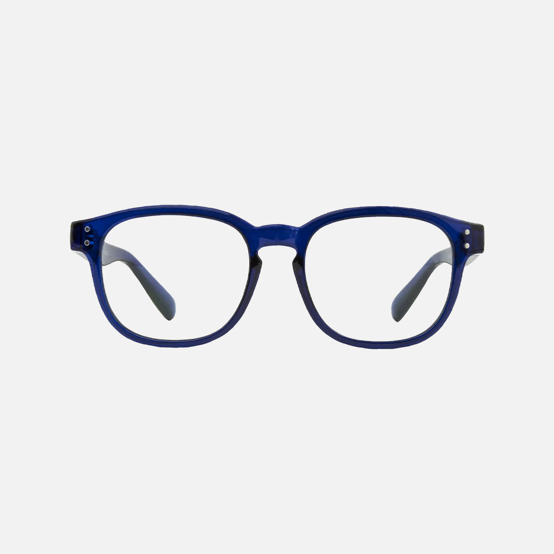 Havana Jr - Blue Light Matte Translucent Navy Frame Glasses