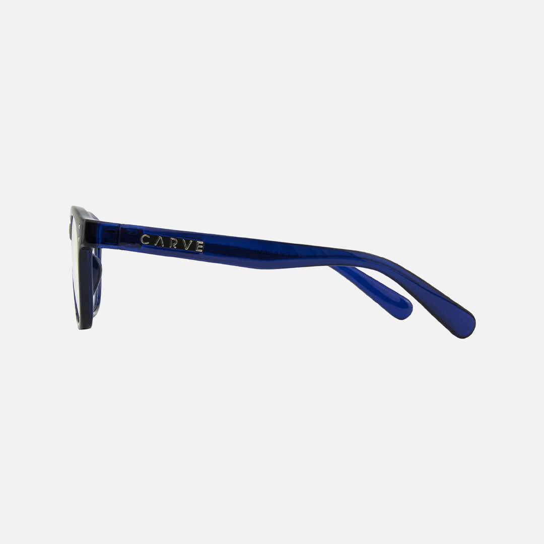 Havana Jr - Blue Light Matte Translucent Navy Frame Glasses