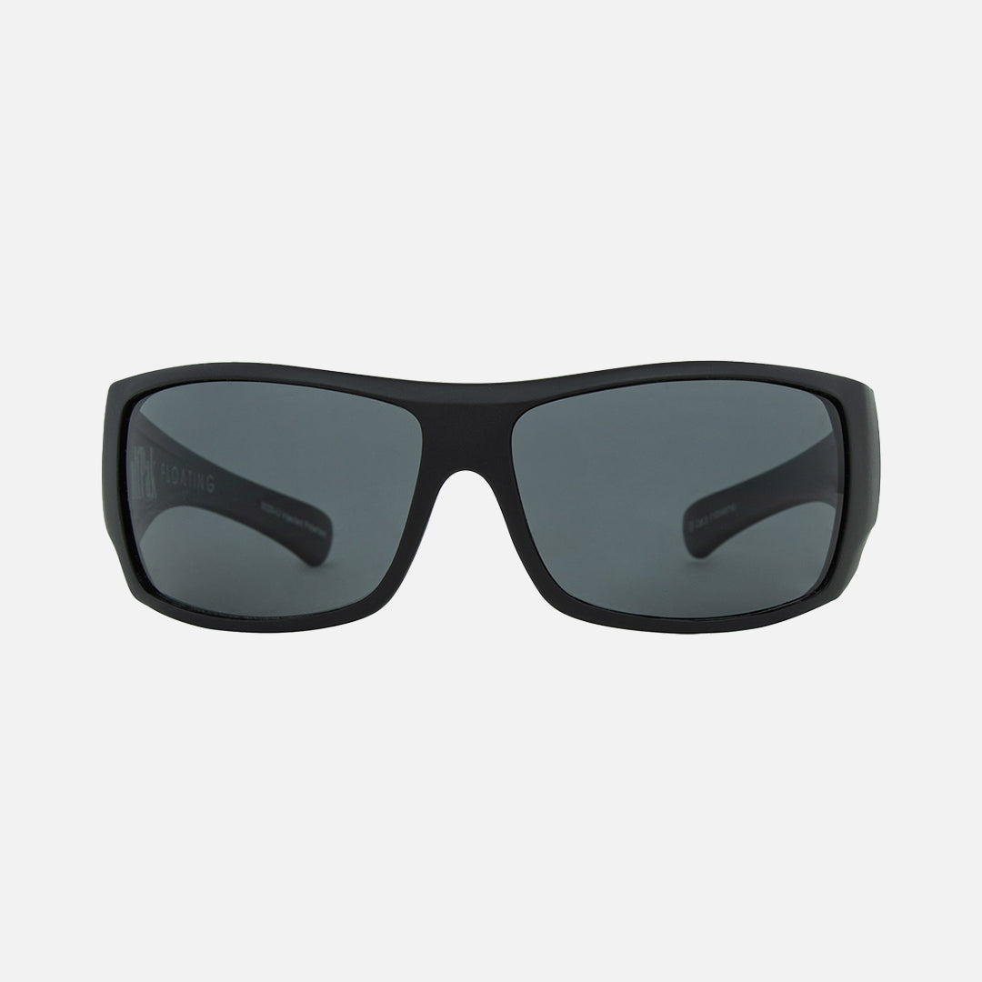 Wolfpak Floating Matte Black Frame Gray Injected Polarized Lens