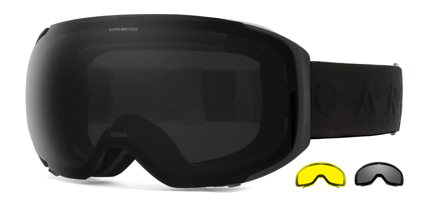 The Boss - Matt Black Frame, Grey Lens & Yellow Lens Clear Flash Coating