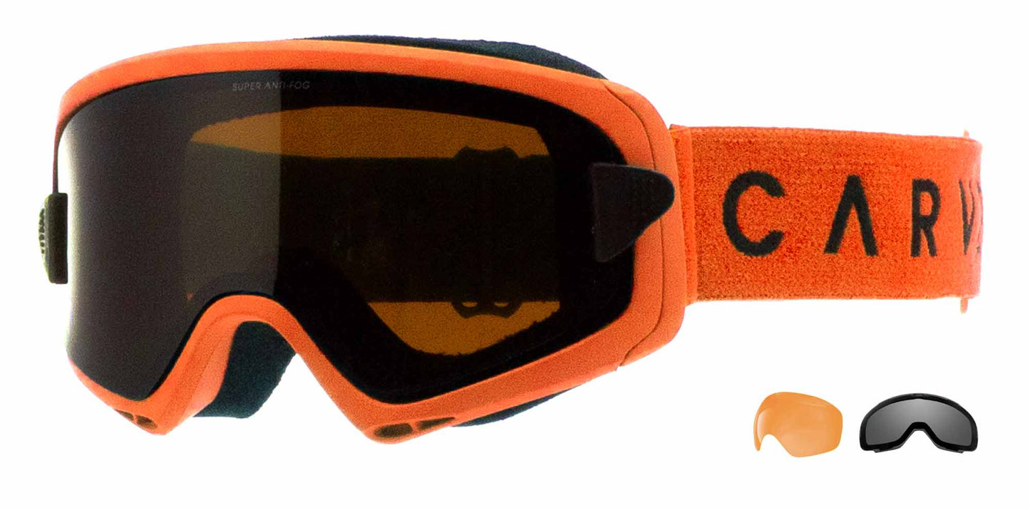 Clingon - Matt Orange Frame, Orange Lens & Grey Magnetic Overlay