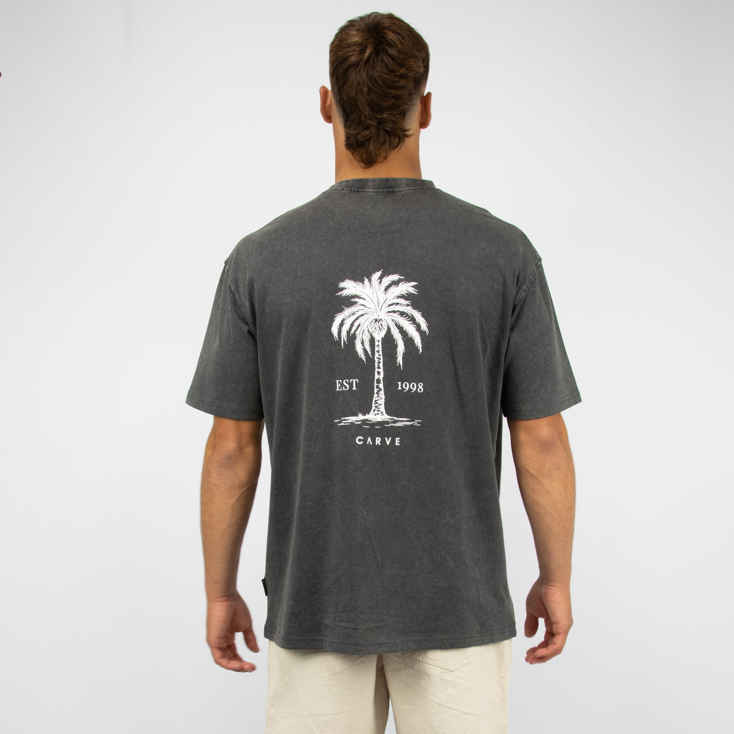 ARECA - Boy's oversized short sleeve tee - Charcoal