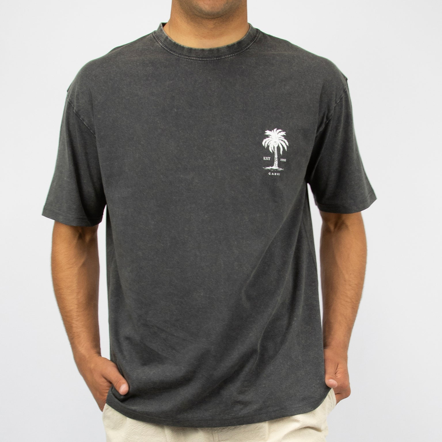 ARECA - Men's Oversized Short Sleeve tee - Charcoal