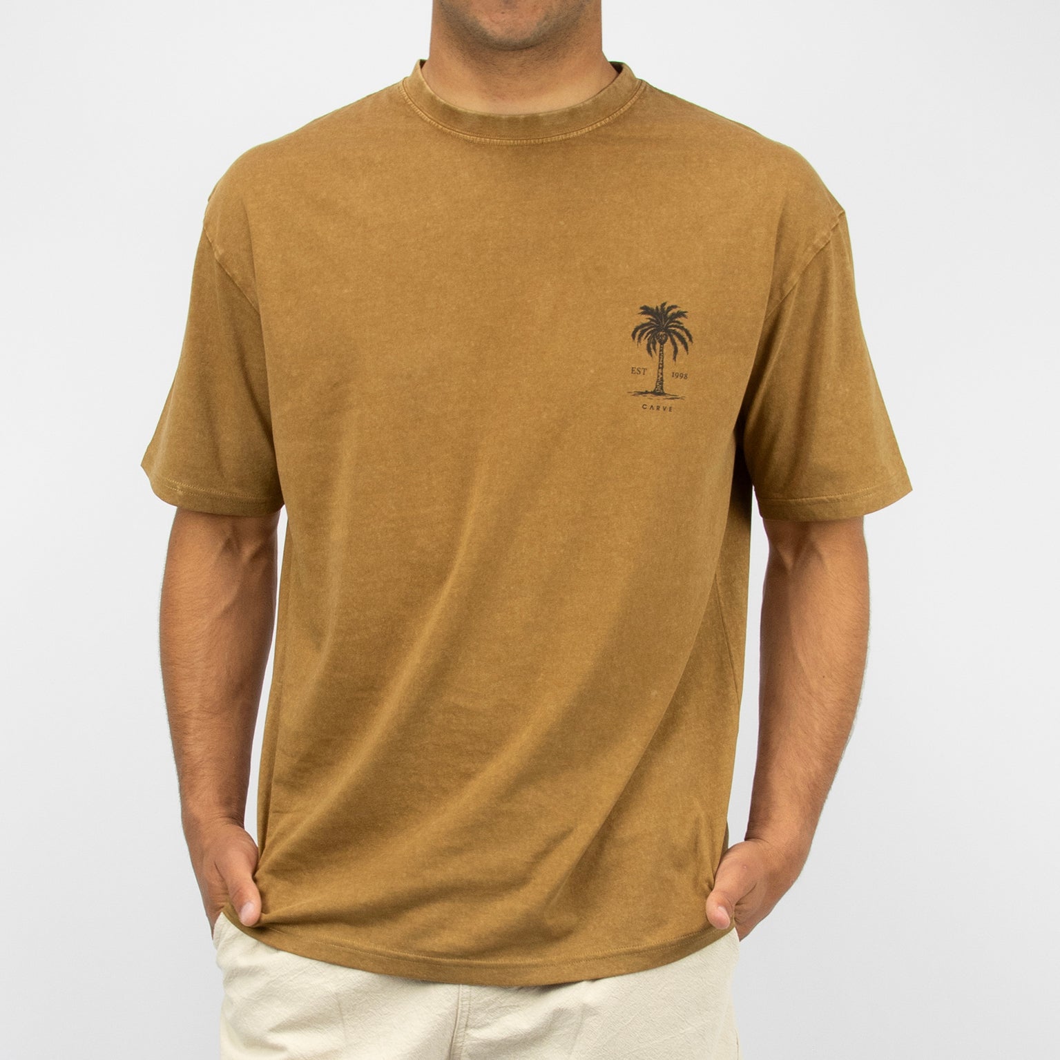 ARECA - Boy's oversized short sleeve tee - Mustard
