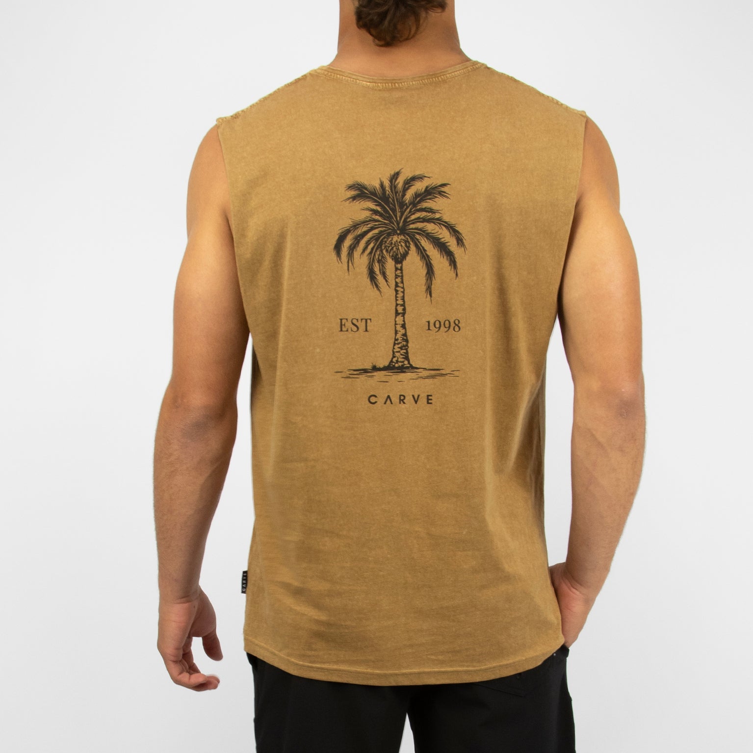 ARECA - Men's sleeveless muscle top - Mustard