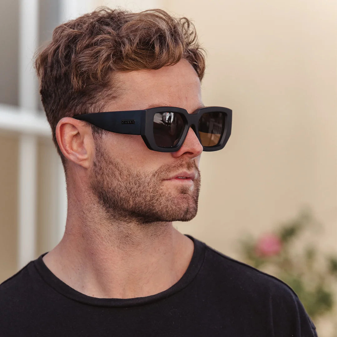 Catapult - Matte Black with Brown Injected Polarized Lens