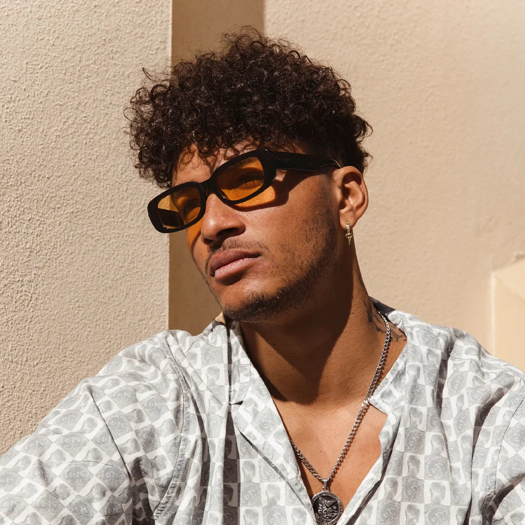 Status - Gloss Black with Peach Tint Lens