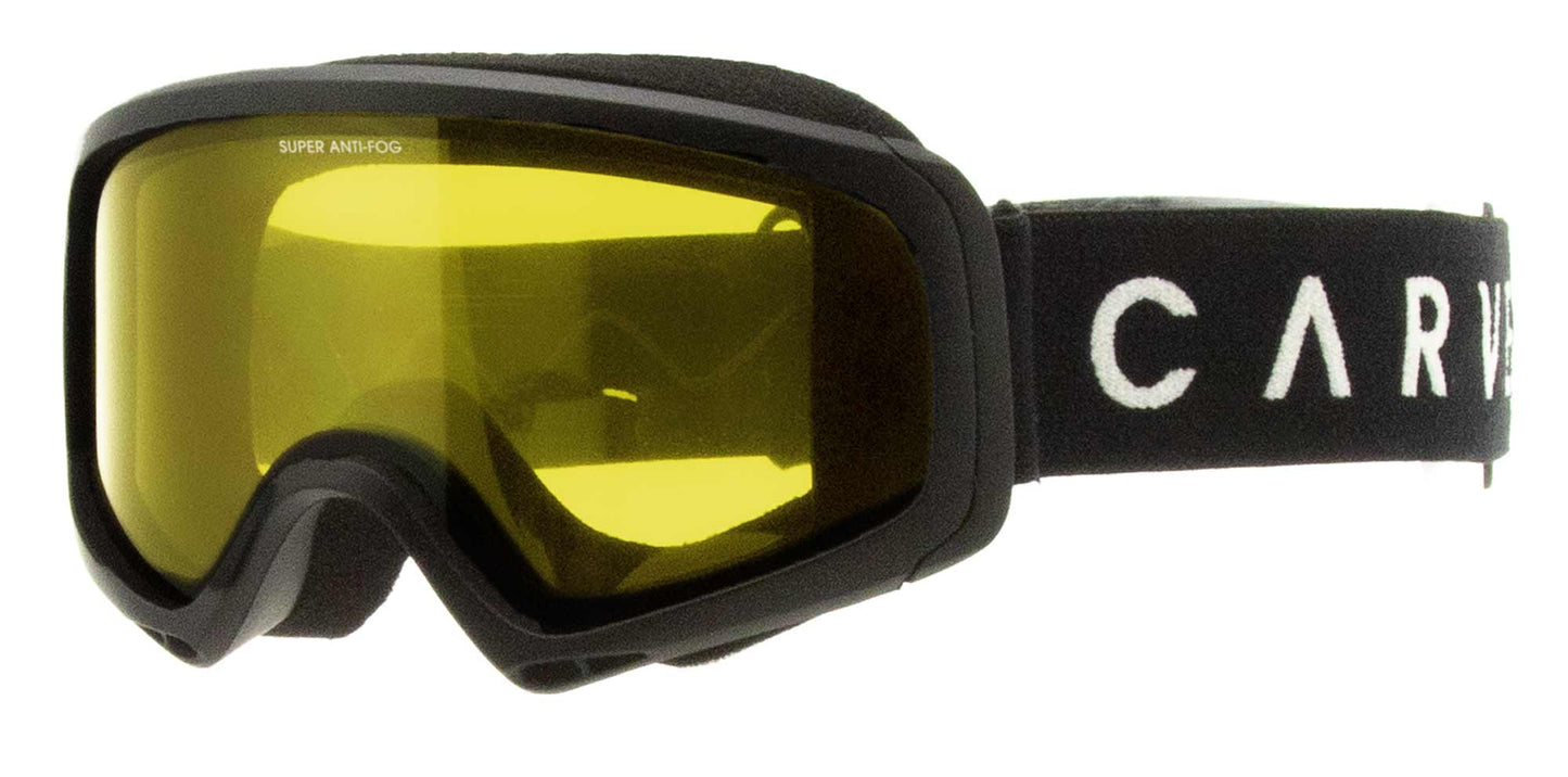 Clingon - Matt Black Frame, Yellow Lens & Grey Magnetic Overlay