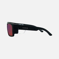 Volley - Safety Matte Black Frame - Gray Red Iridium Polarized Lens