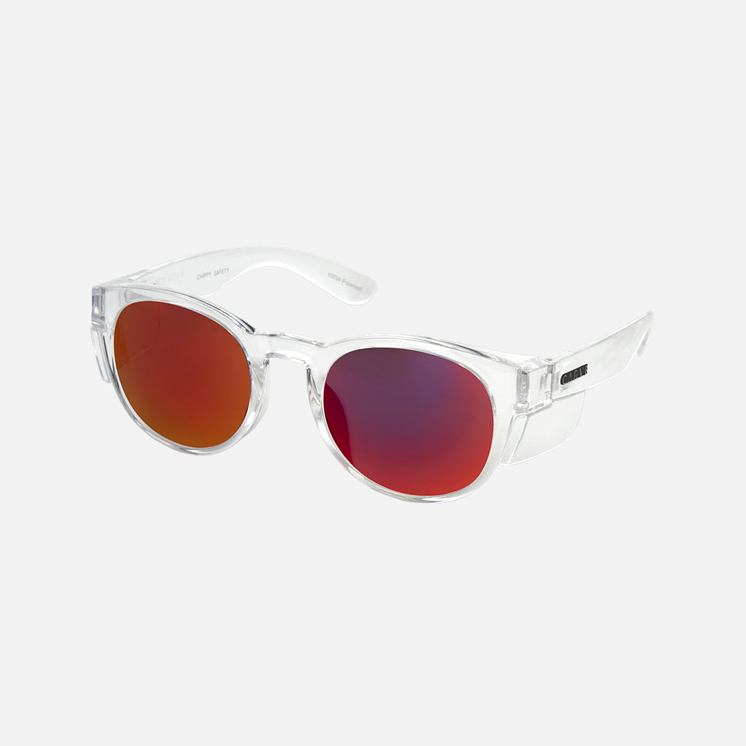 Chippy - Safety Gloss Clear Frame - Gray Polarized Red Iridium Lens