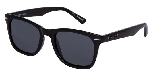 Wow Vision - Gloss Black Frame Gray Injected Polarized Lens