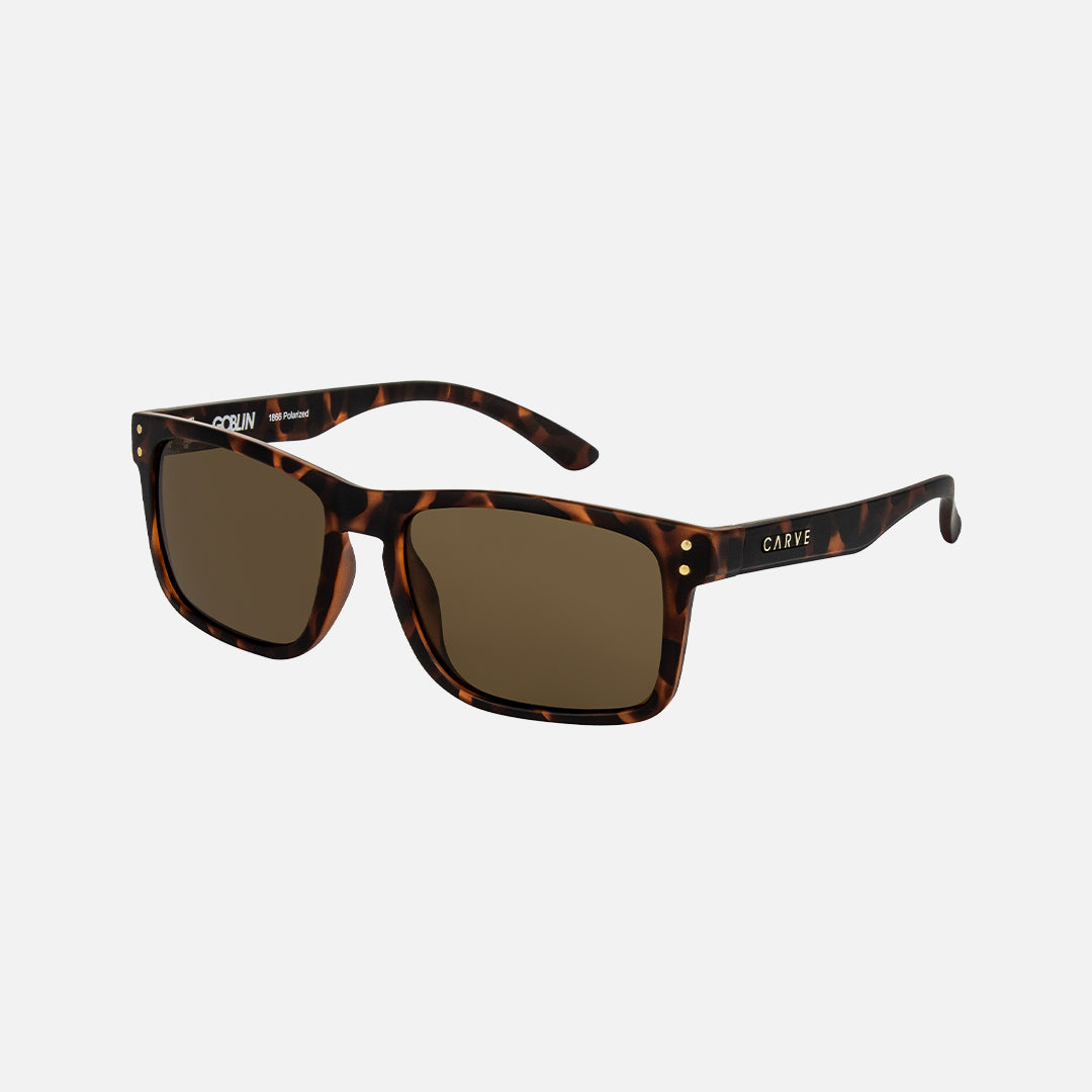 Goblin - Matte Black Blue Tort Frame Brown Injected Polarized Lens