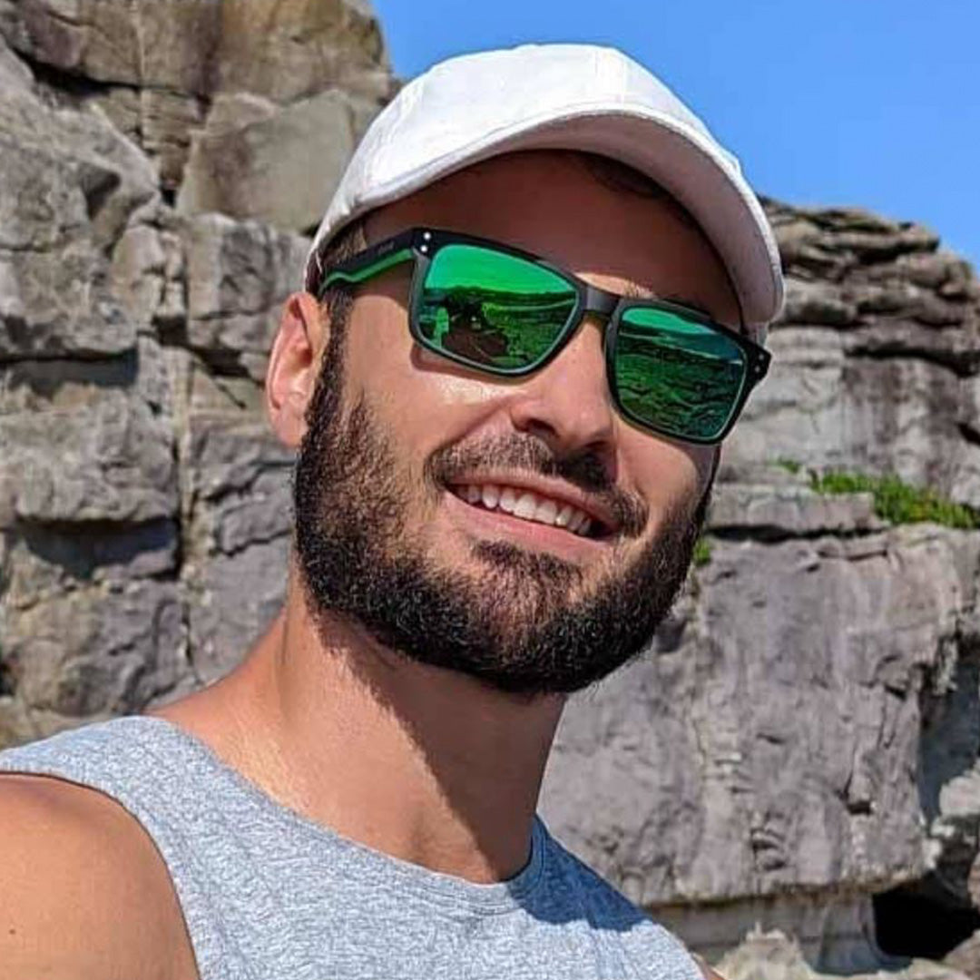 Goblin - Matte Black Frame Green Iridium Injected Polarized Lens