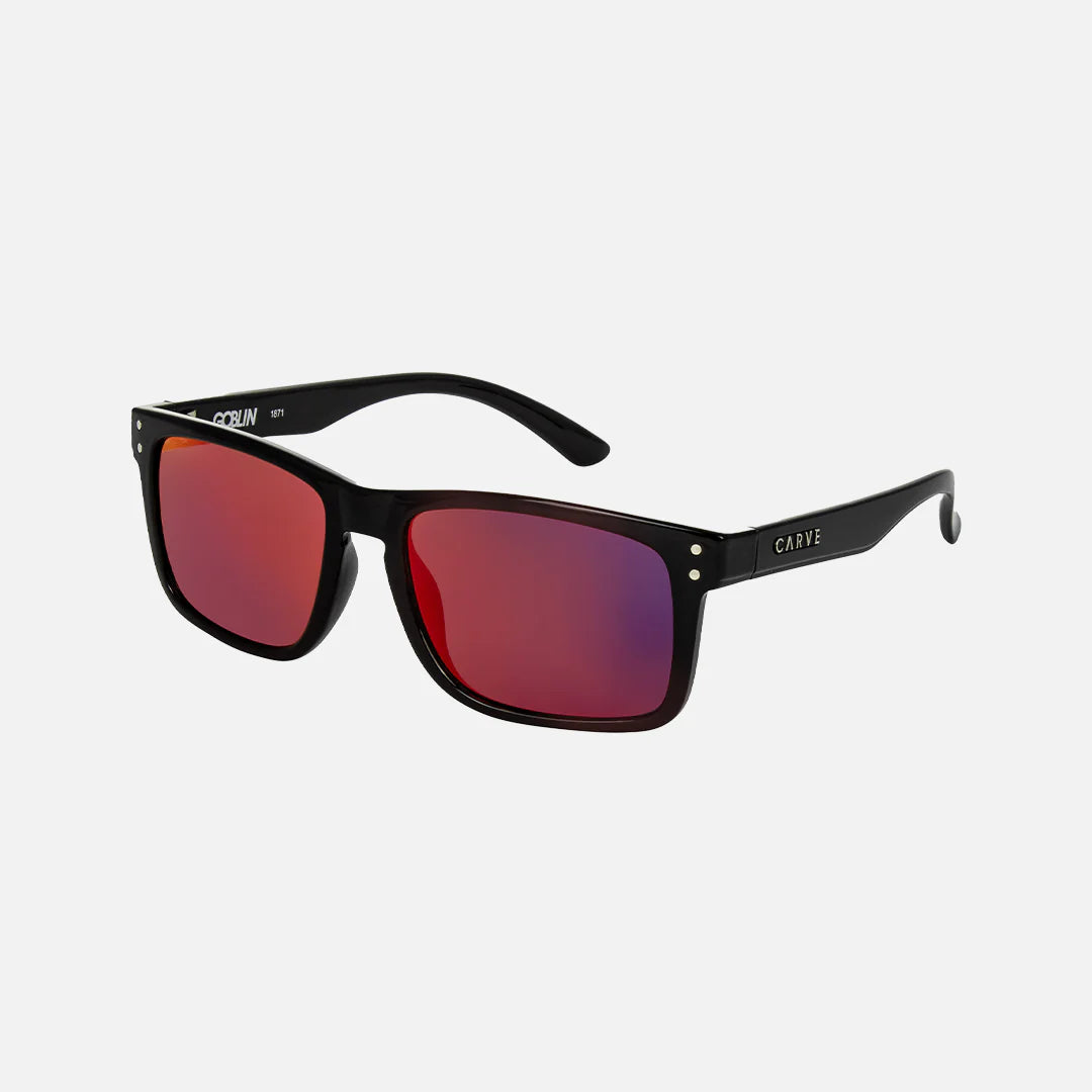 Goblin - Gloss Black with Red Iridium Lens