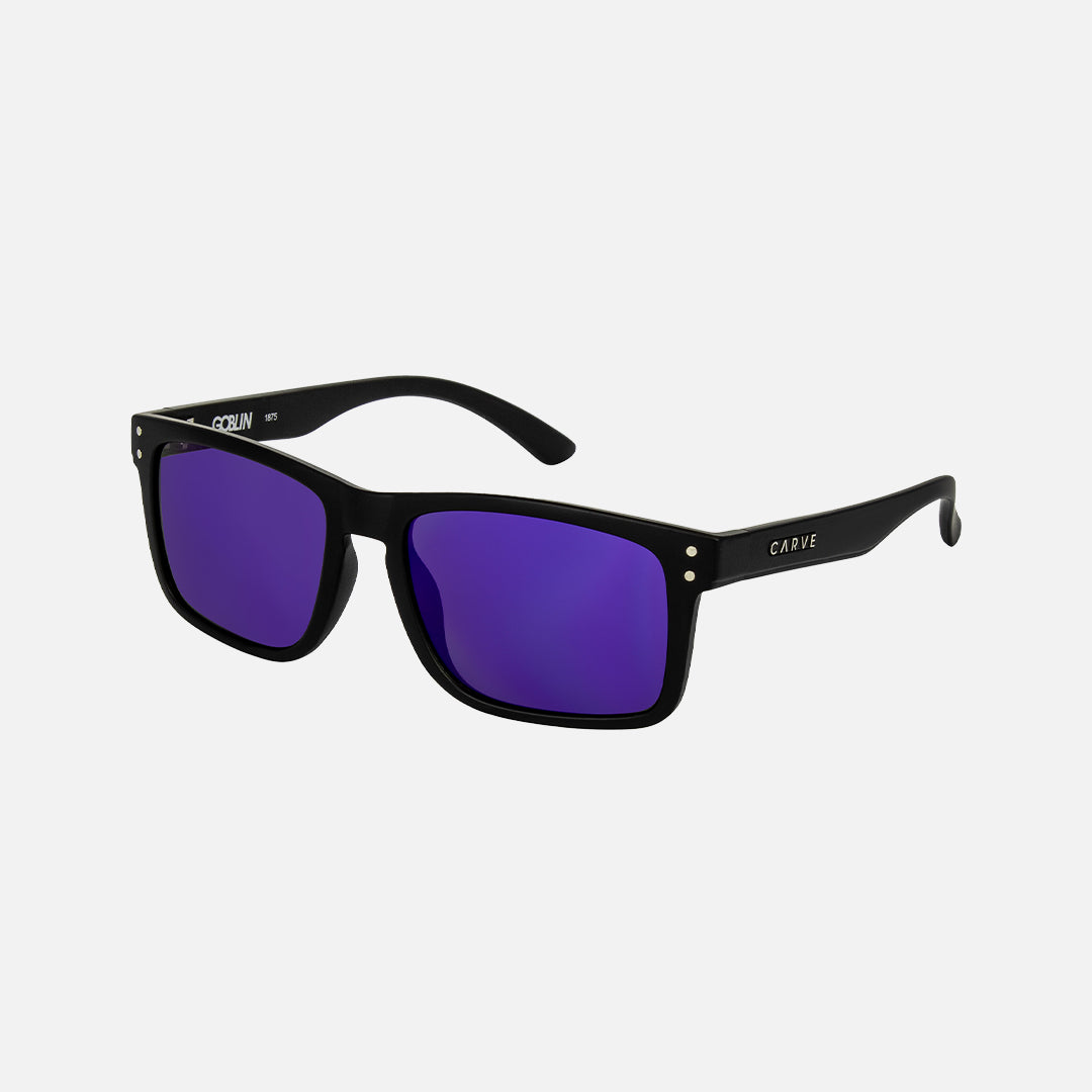 Goblin -  Matte Black Frame Purple Iridium Lens