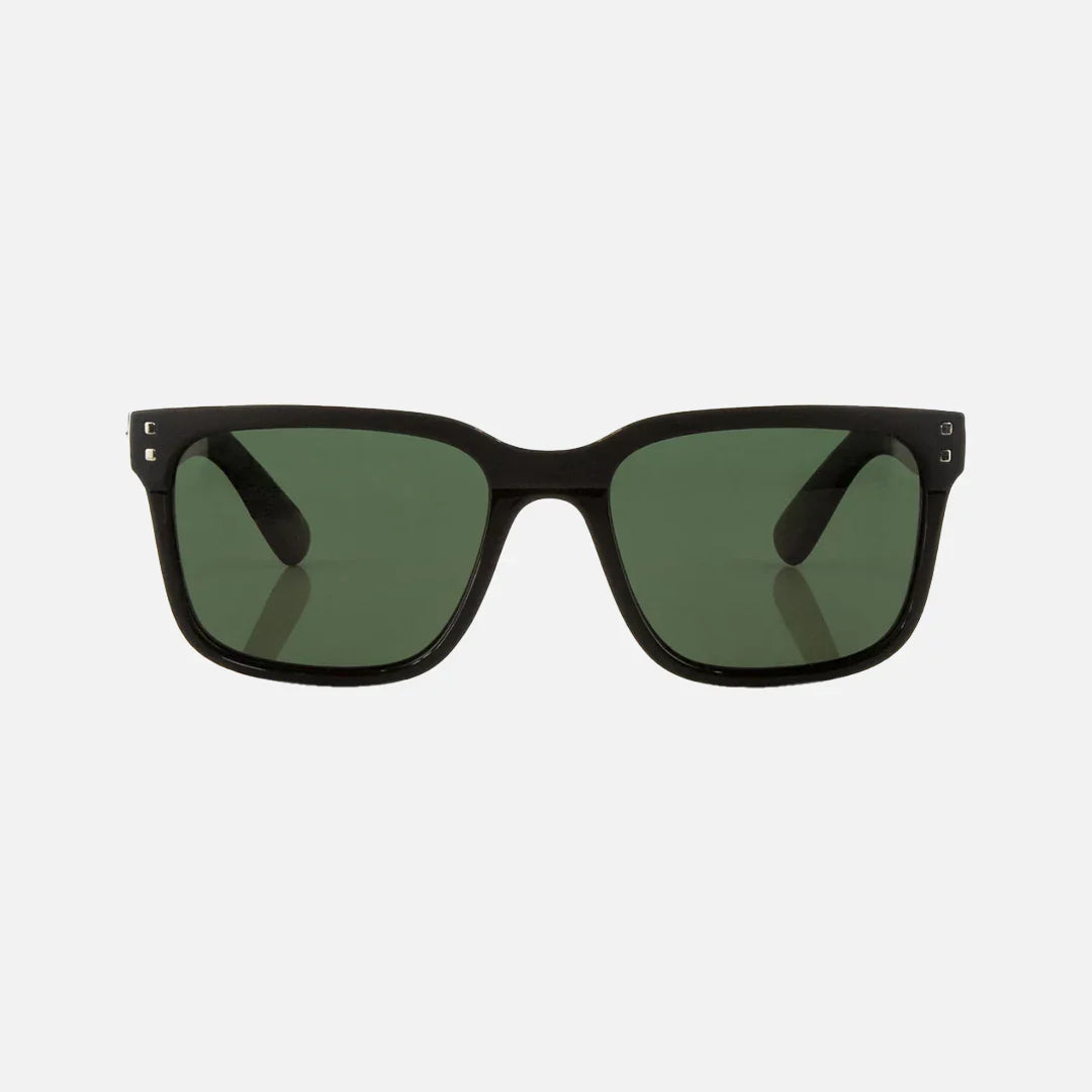 Rivals - Gloss Black / Matte Black Frame with Green Polarized Lens