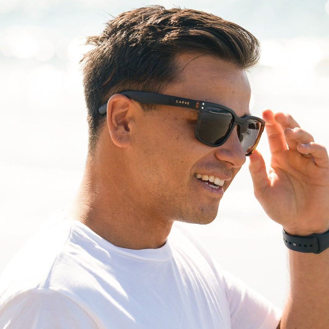 Rivals - Matte Black Tort Frame with Gray Polarized Lens