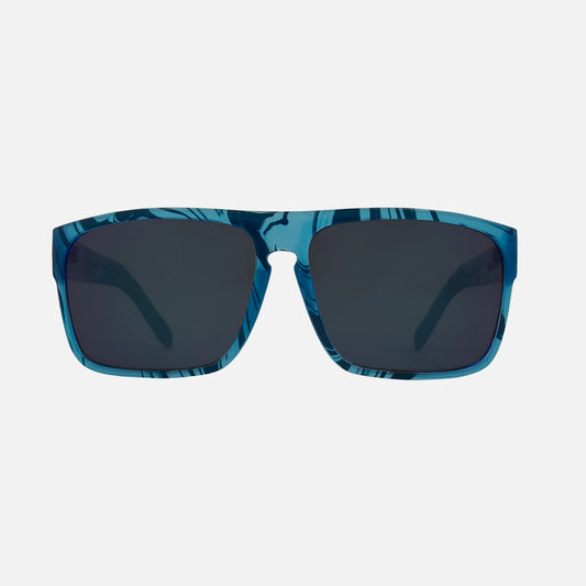 Vendetta - Gloss Translucent Blue Swirl Frame Gray Injected Polarized Lens