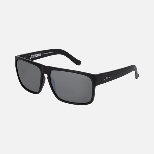 Vendetta - Matte Black Frame Gray Injected Polarized Silver Iridium Lens